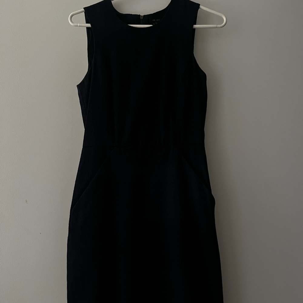 Theory Dark Denim Midi Dress